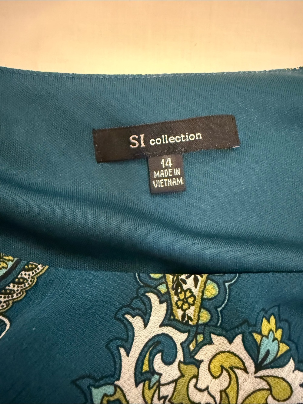 Teal Paisley Maxi dress - Picture 5 of 8